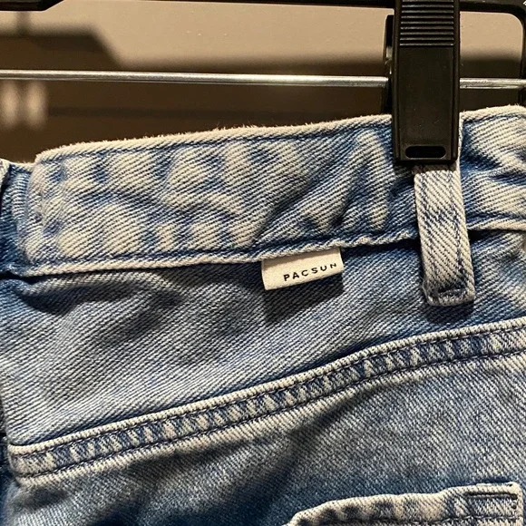 PacSun Butterfly Embroidered High Rise Straight Leg Jeans 27 Y2K - Picture 8 of 13